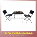 3PK Rattan folding table and chairs se